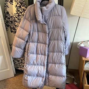 Uniqlo Size L Purple Long Light Puffer Coat